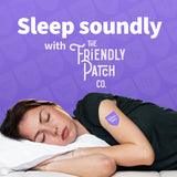 The Friendly Patch CO patch-sommeil-etanche adhère même pendant la nuit ou l’activité nocturne.