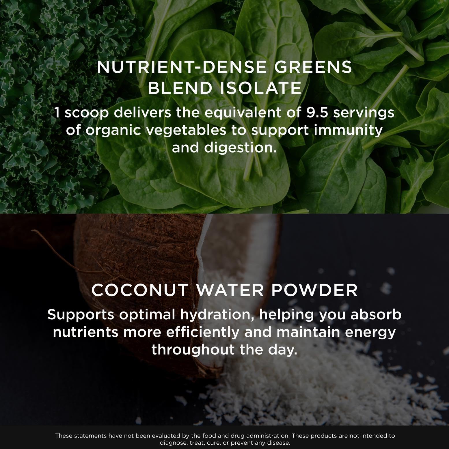 The Genius Brand Daily Superfood Greens emballage, ingrédients sans artificiels
