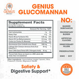 The Genius Brand gélules glucomannane : capsules végétales faciles à prendre, soutien naturel de la satiété.