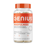 Genius Mindfulness, bouteille-pilules végétales, soutient concentration et calme au quotidien.