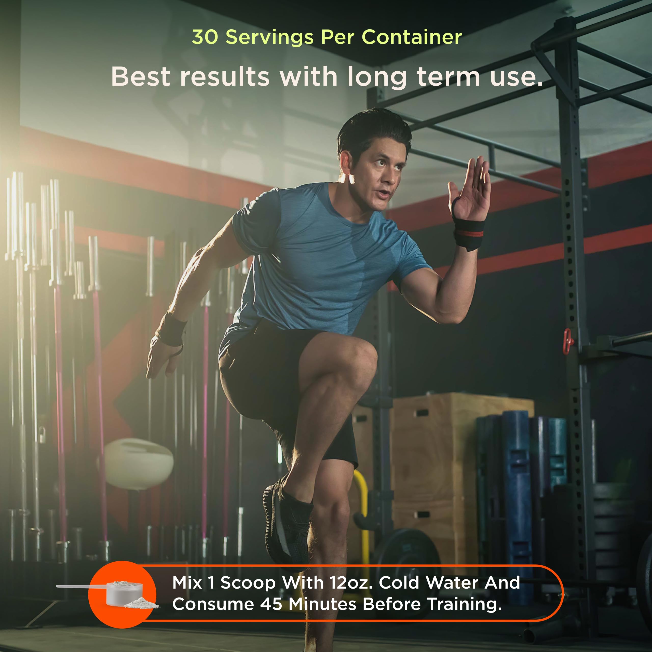 Cuillère-doseuse Genius Muscle prête à être mélangée dans l'eau, goût Fraise Vanille.