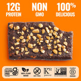 The GFB barre-protéine sans gluten végan chocolat cacahuète, alternative saine et pratique.