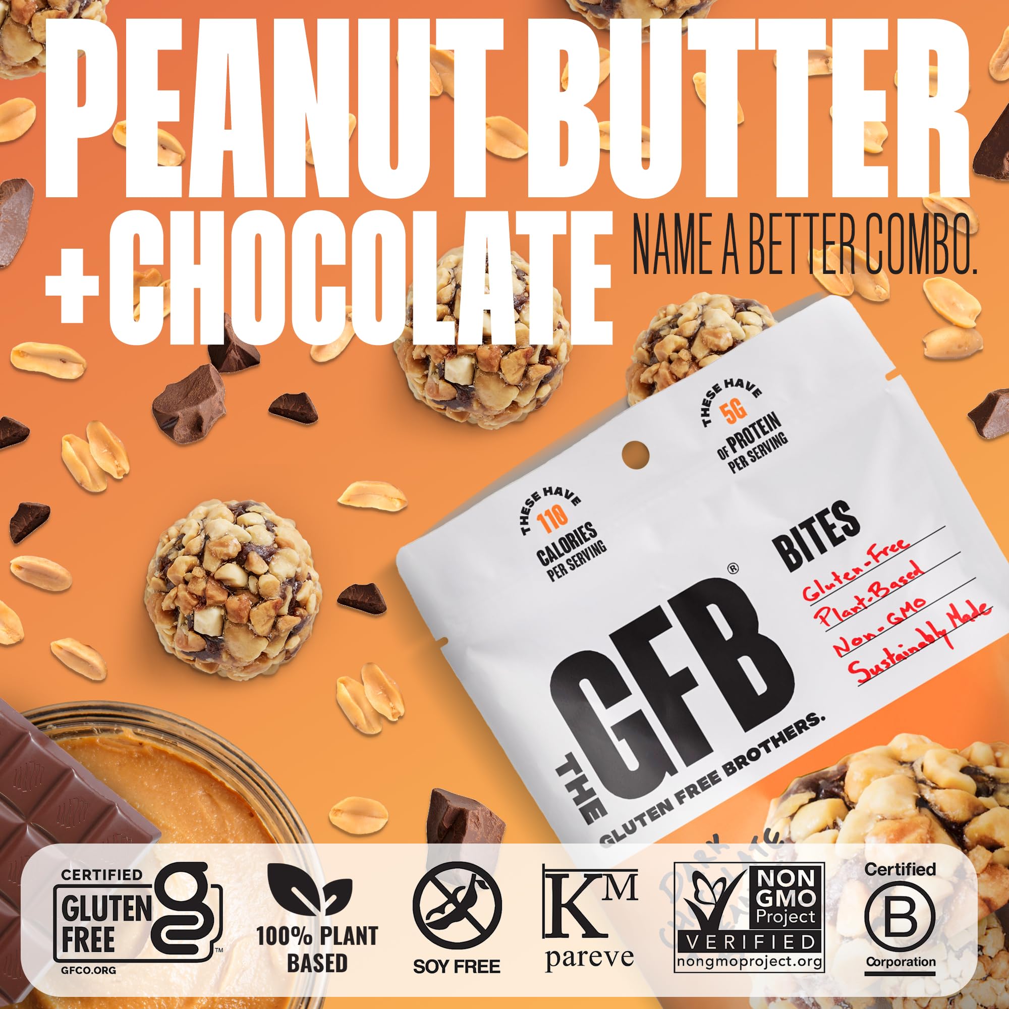 Snack portable GFB chocolat noir, parfait pour le sac ou la poche.