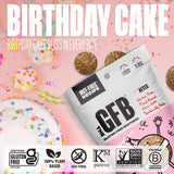 The GFB Boules protéine gâteau-anniversaire format poche parfait pour sac de sport