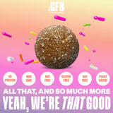 The GFB Boules protéine gâteau-anniversaire texture moelleuse idéale en collation