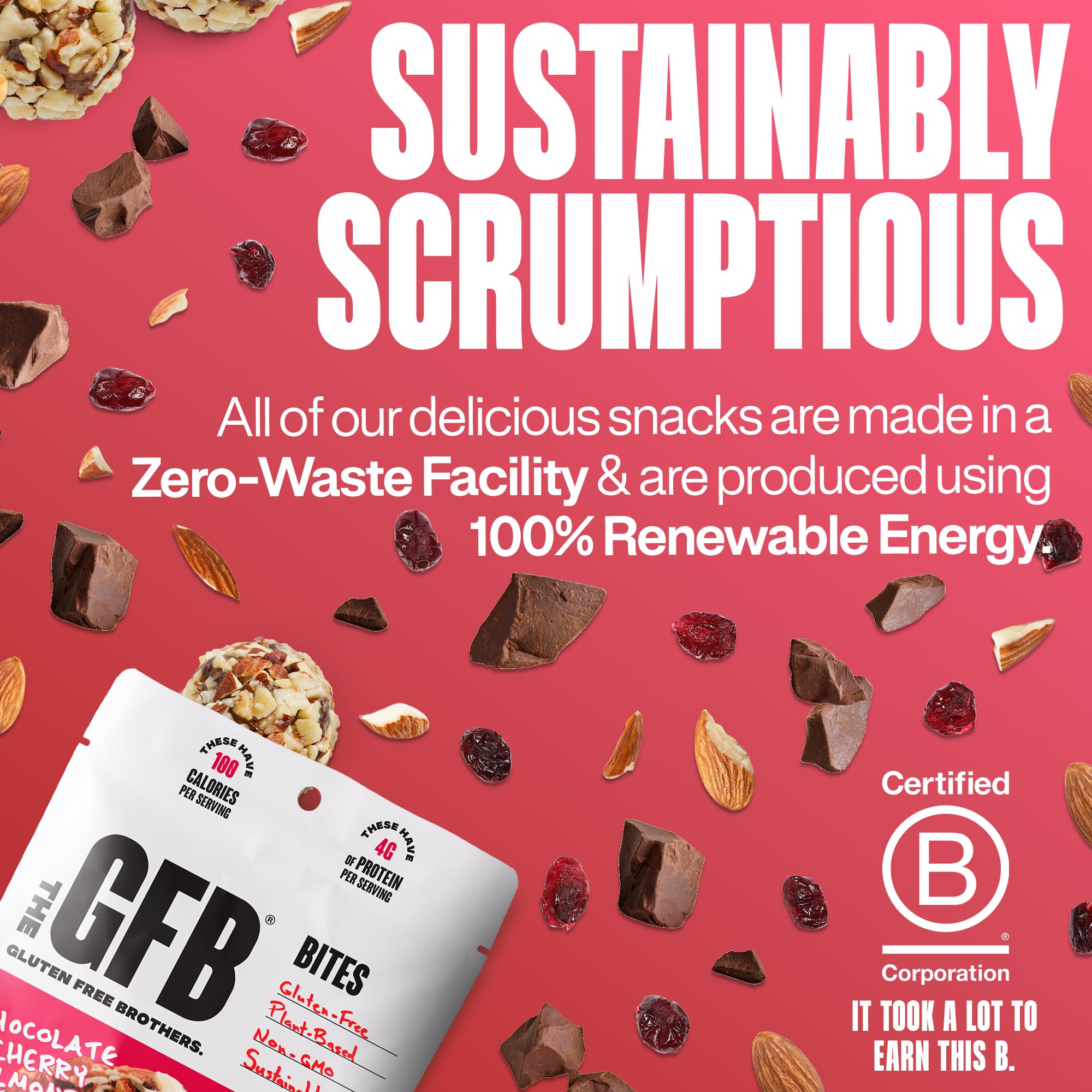 The GFB Certifié sans gluten et vegan, sans OGM pour votre collation