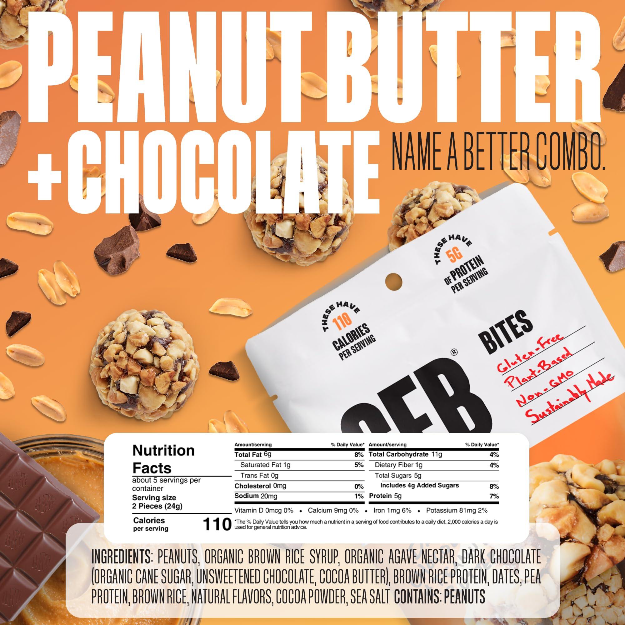 The GFB Boules chocolat noir beurre cacahuète, gourmand et protéiné.