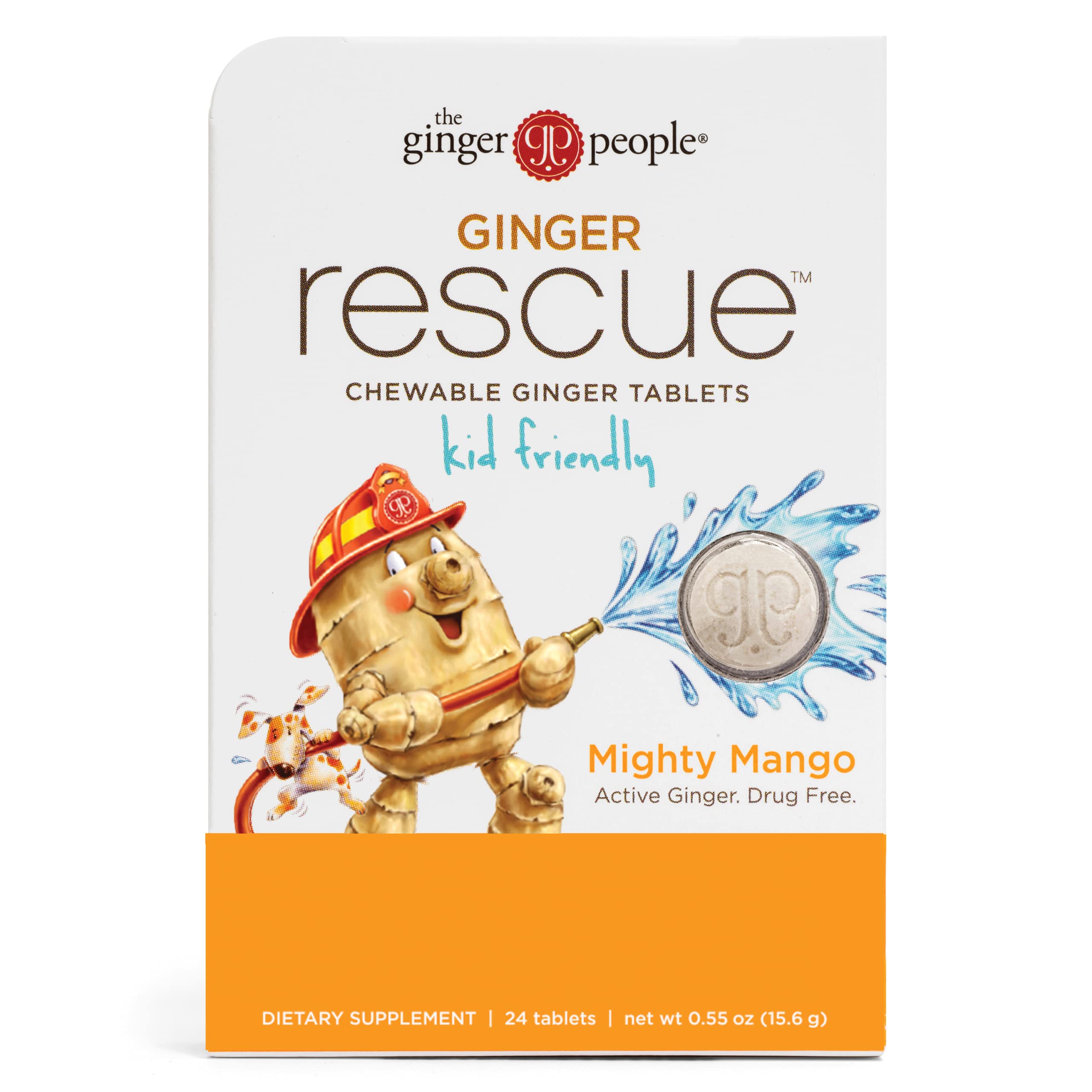 The Ginger People Ginger Rescue – boîte 24 comprimés mangue, pratique et savoureuse.