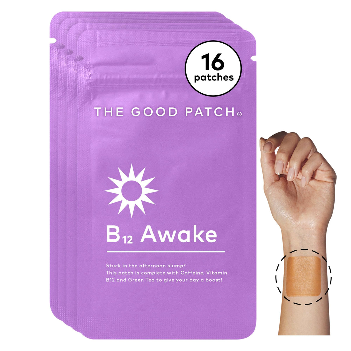 The Good Patch B12 Awake – patch discret porté sur le poignet pour énergie naturelle