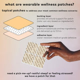 The Good Patch Be Calm Patch – zone d’application discrète et facile à placer sur la peau.
