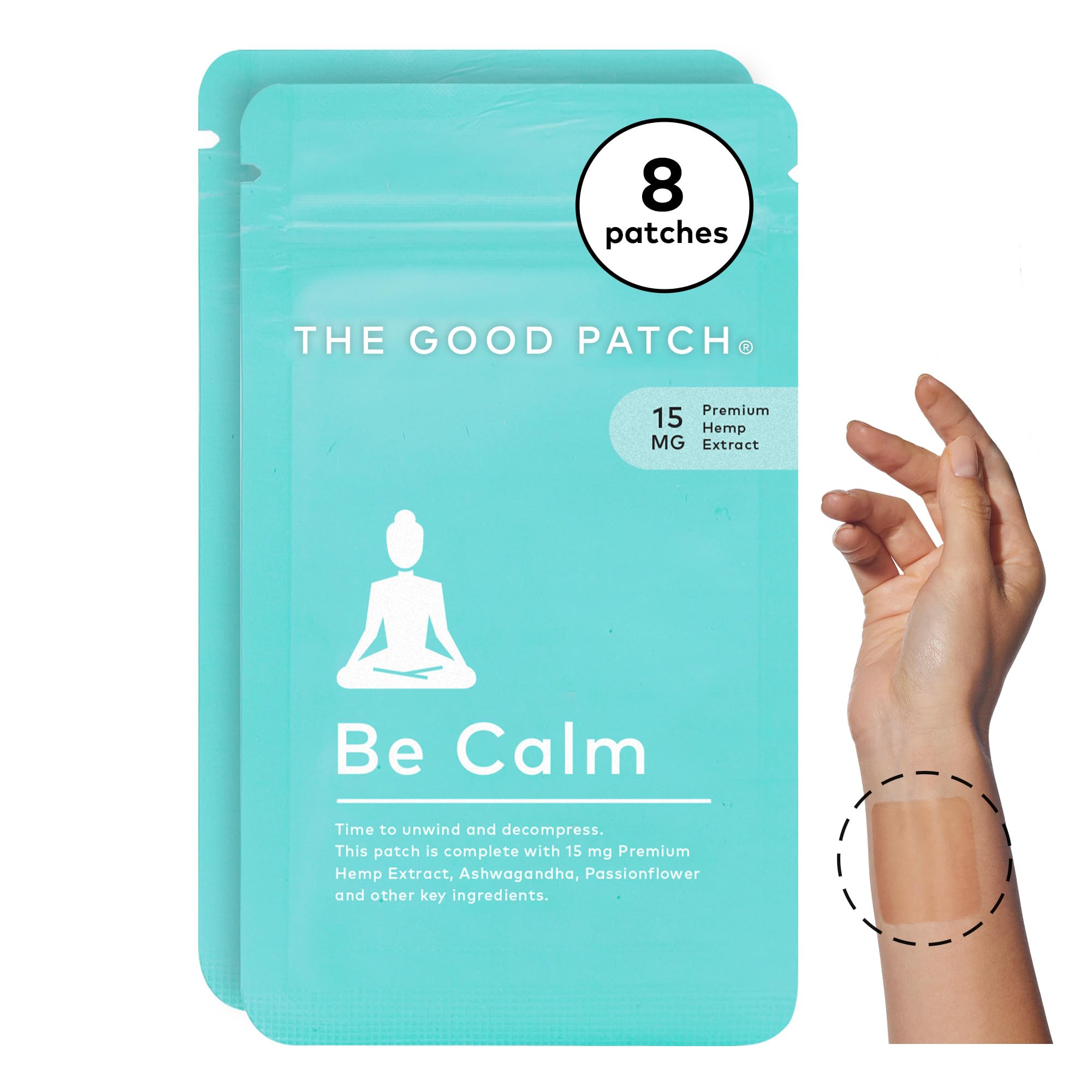 The Good Patch Be Calm Patch – emballage compact et discret, usage facile.