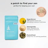 The Good Patch Be Calm Patch – patch appliqué sur le poignet, usage discret.
