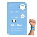 The Good Patch Nite Owl patch sur l'emballage prêt pour le rituel du coucher.