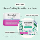 The Honey Pot 80ct emballage coton biologique avec ailes assure hygiène et confort.