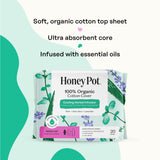 The Honey Pot infusees-herbes-lavande-rose-aloe-menthe apportent une sensation rafraîchissante.