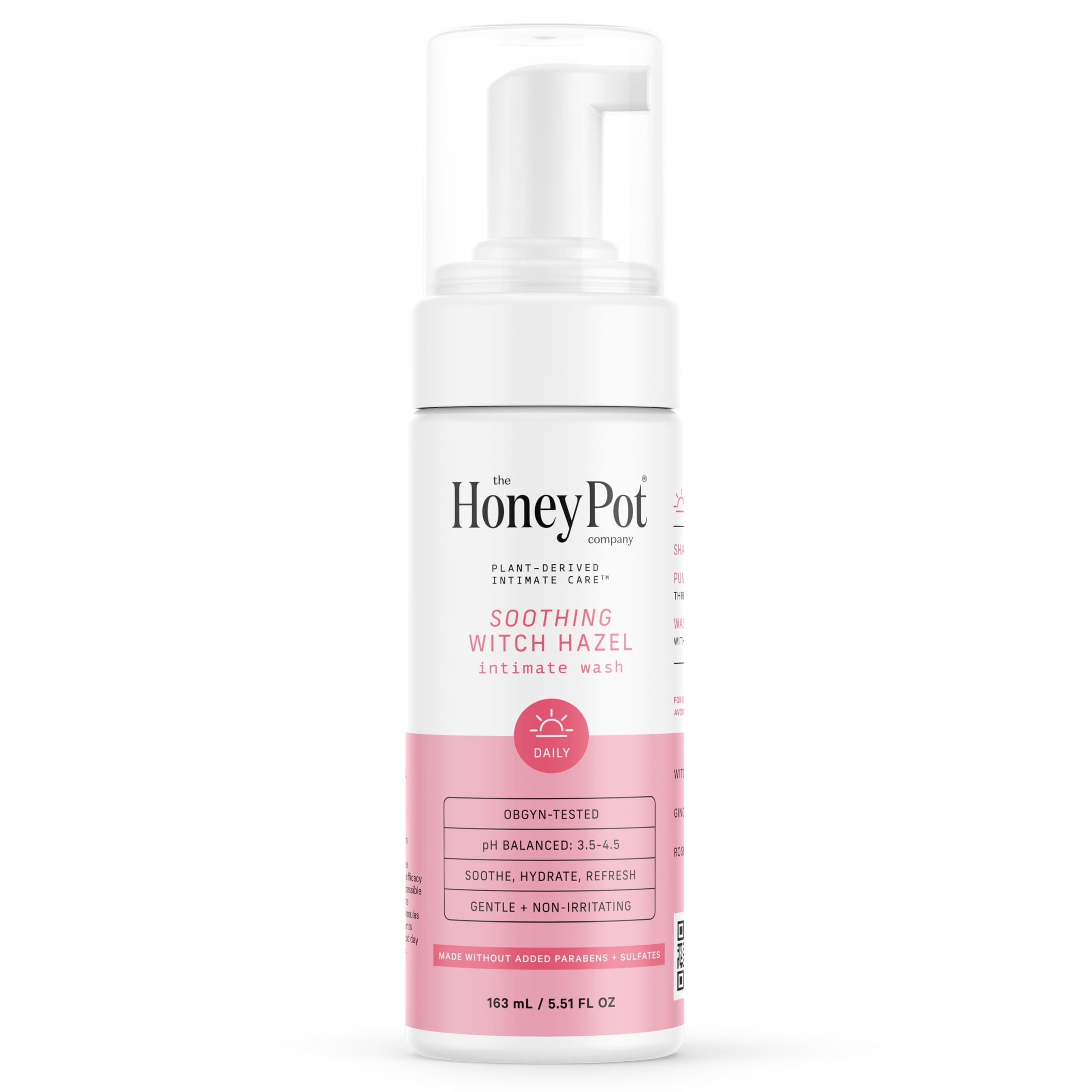 The Honey Pot - Bouteille eau intime hamamélis, nettoie en douceur pour une sensation de fraîcheur.