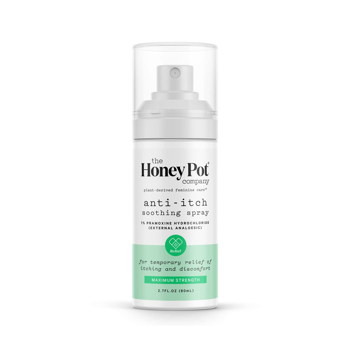 The Honey Pot Company - Bouteille spray apaisant, potentiellement utile pour démangeaisons intimes.