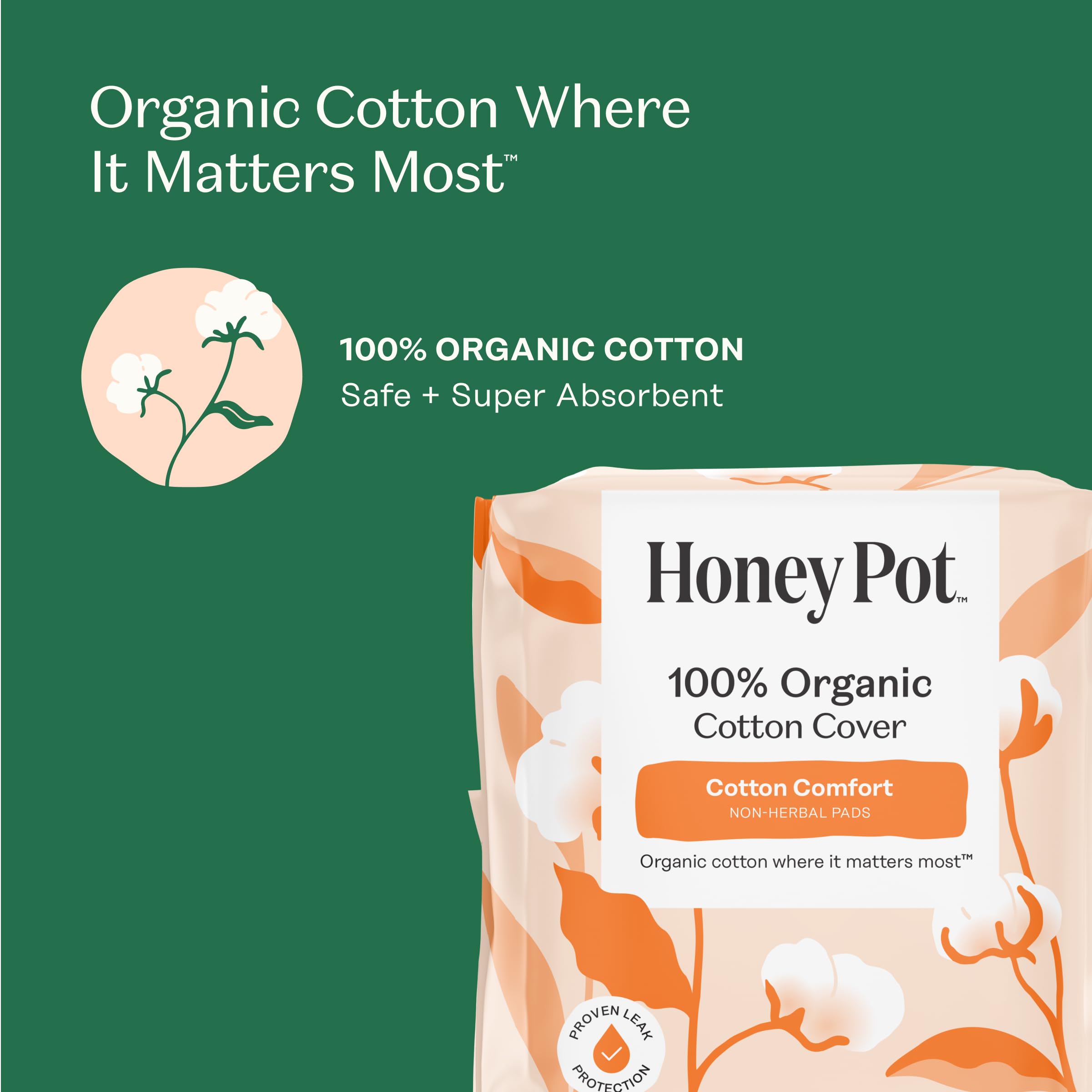 The Honey Pot cœur absorbant pulpe ultra: absorption efficace jour et nuit