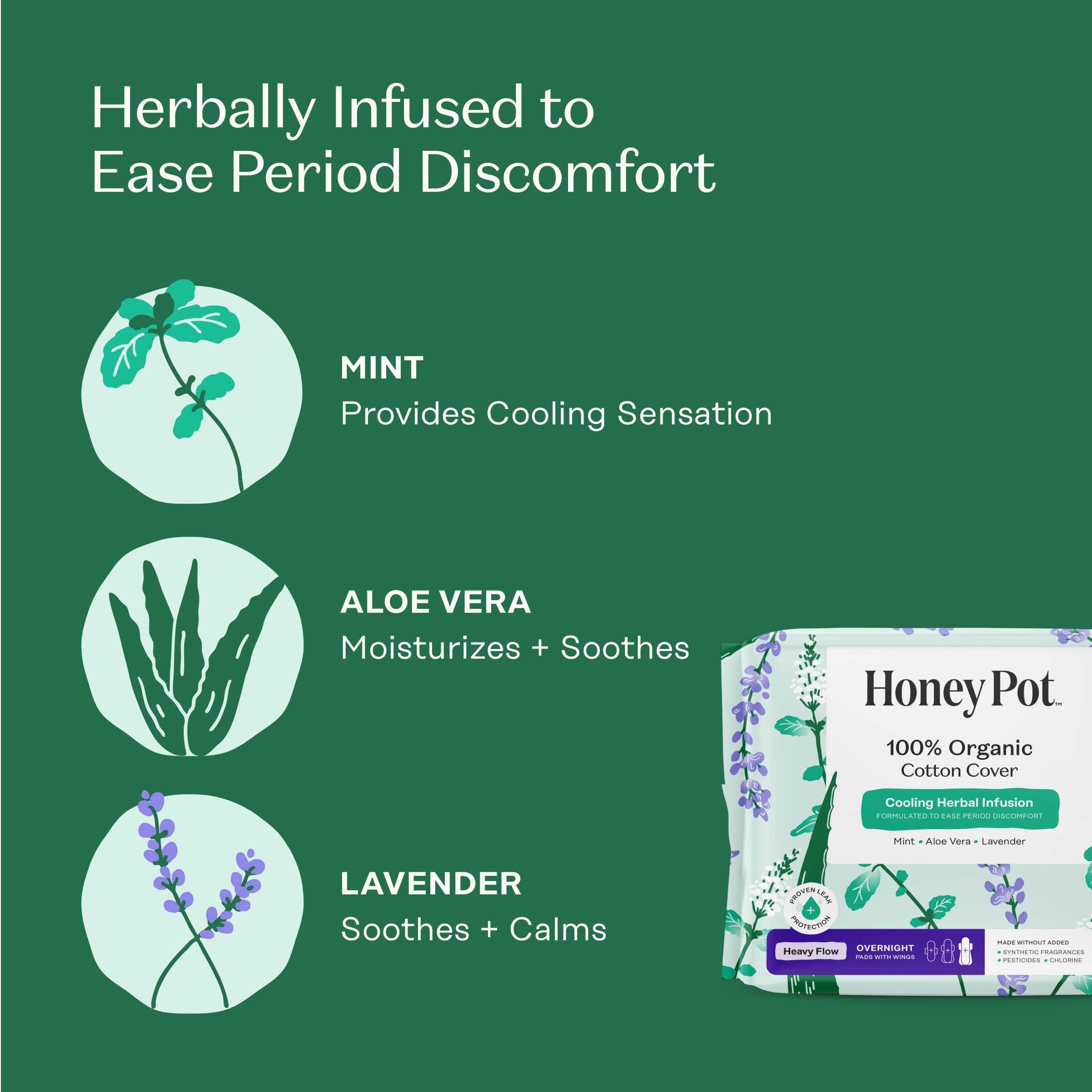Infusions d’huiles essentielles apportant sensation rafraîchissante pendant le flux