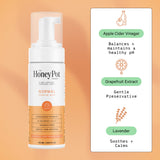 Lavage intime au pH équilibré pour peaux sensibles, sensation de propreté rafraîchissante.