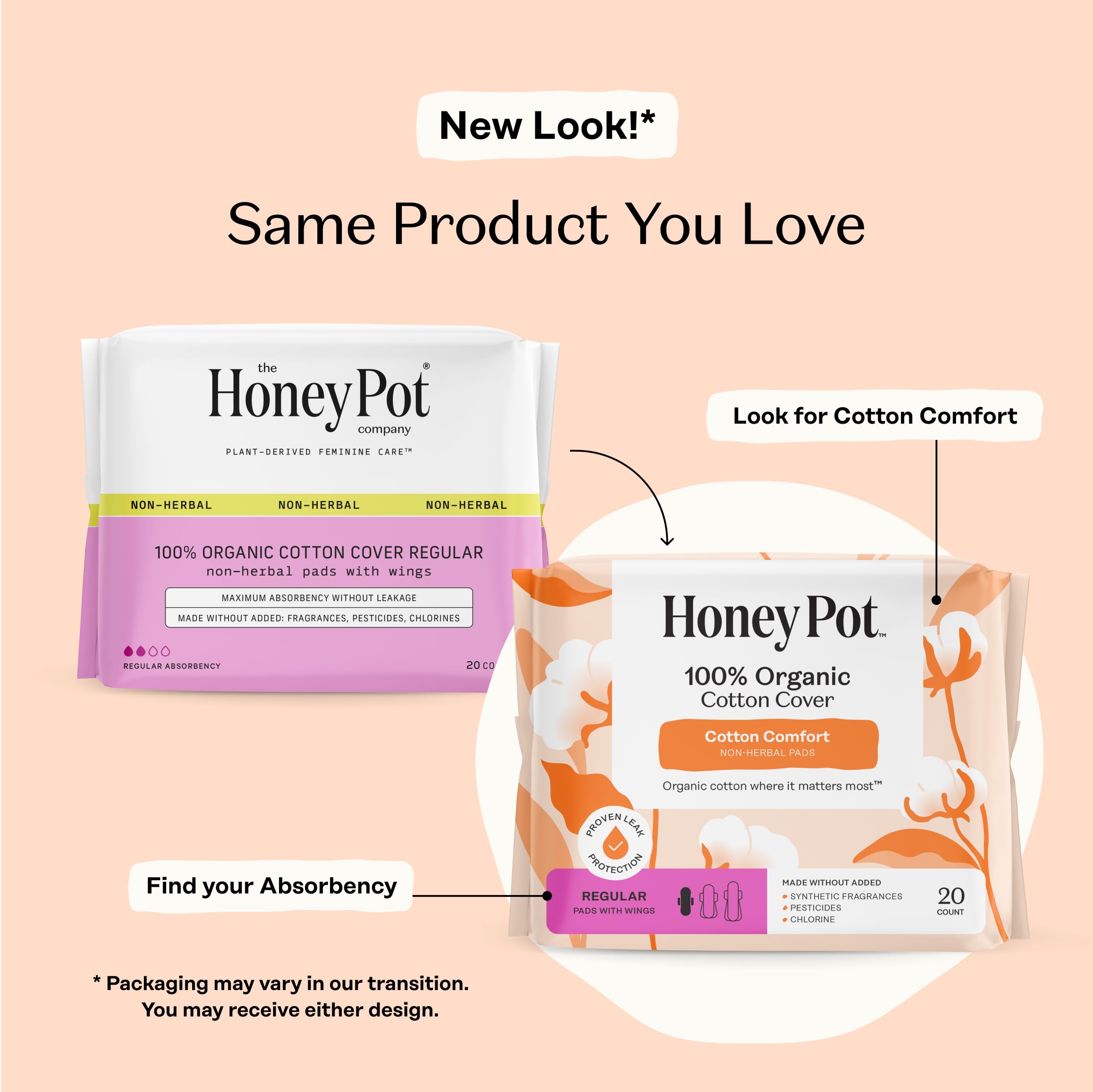 The Honey Pot Company serviettes sans huiles essentielles pour protection naturelle.