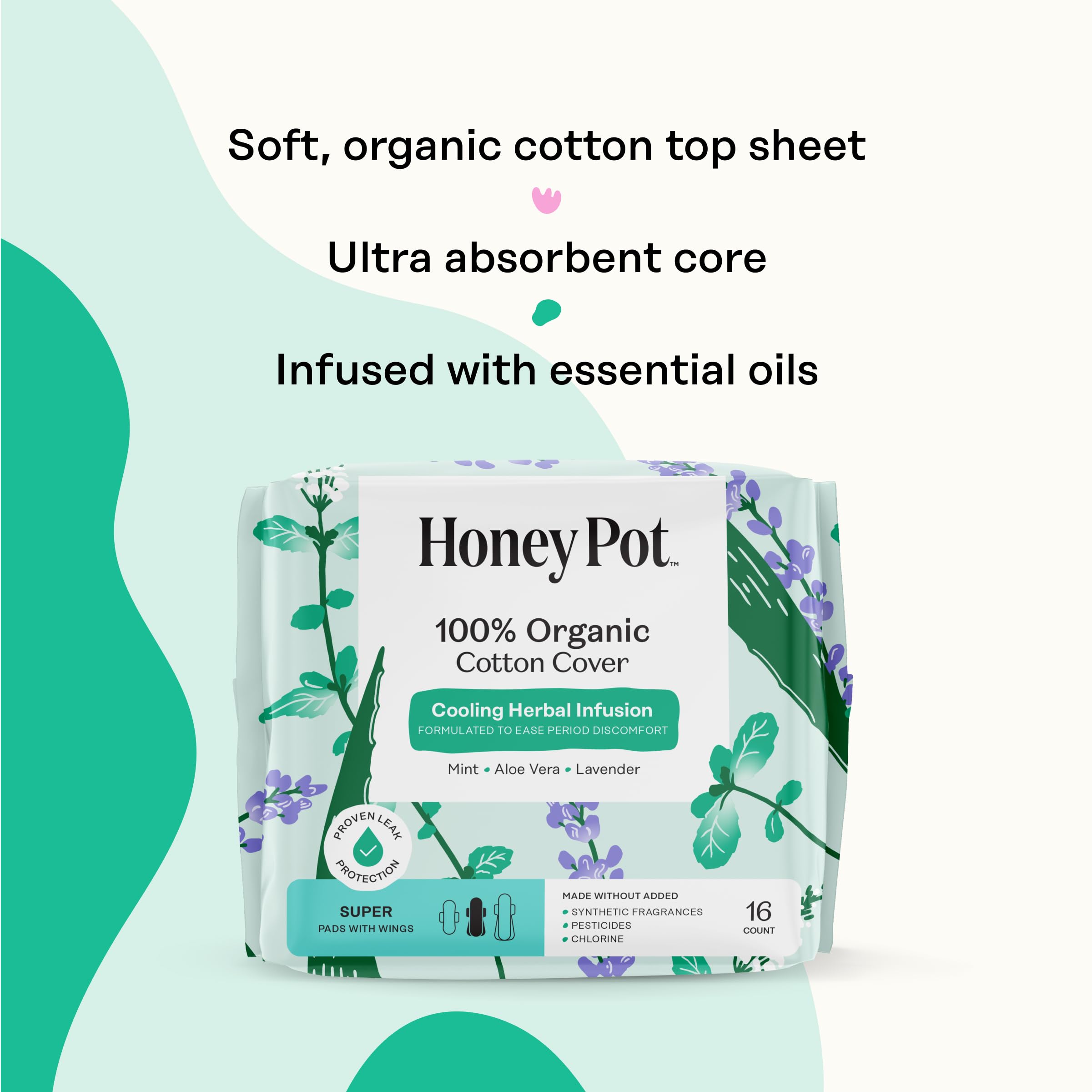 The Honey Pot Company serviettes-avec-ailes: maintien fiable pendant les mouvements