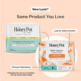 The Honey Pot Company coton organique et couche absorbante avec ailes.