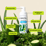 The Honey Pot Emballage Concombre-Aloes Emballage simple et informatif.