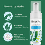 The Honey Pot Lavante Concombre-Aloes Mousse sensation fraîche après chaque utilisation.