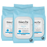 Lingettes The Honey Pot sensibles pour l'hygiène intime et équilibre du pH au quotidien.
