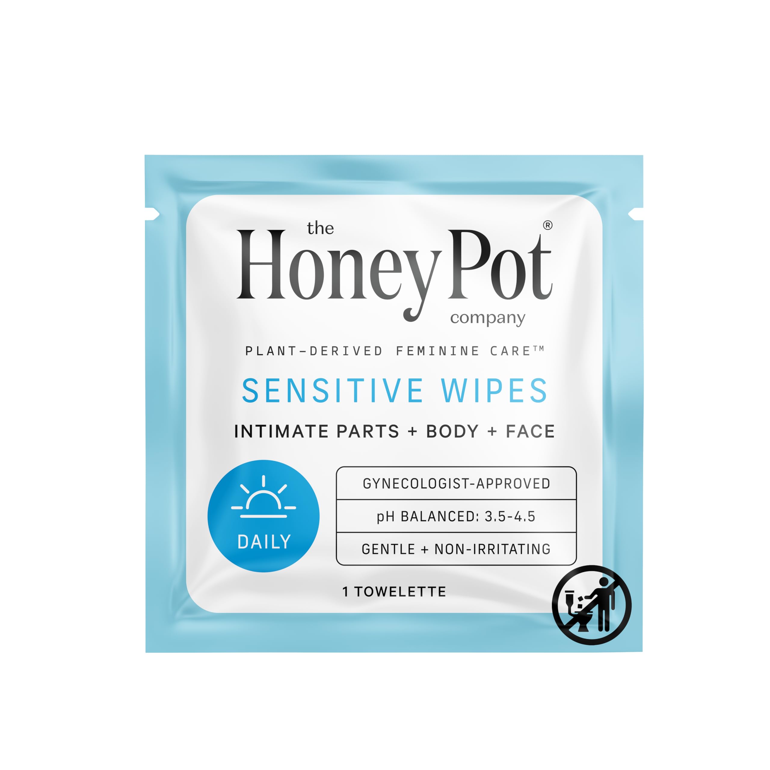 Usage corps et visage des lingettes sensibles The Honey Pot.