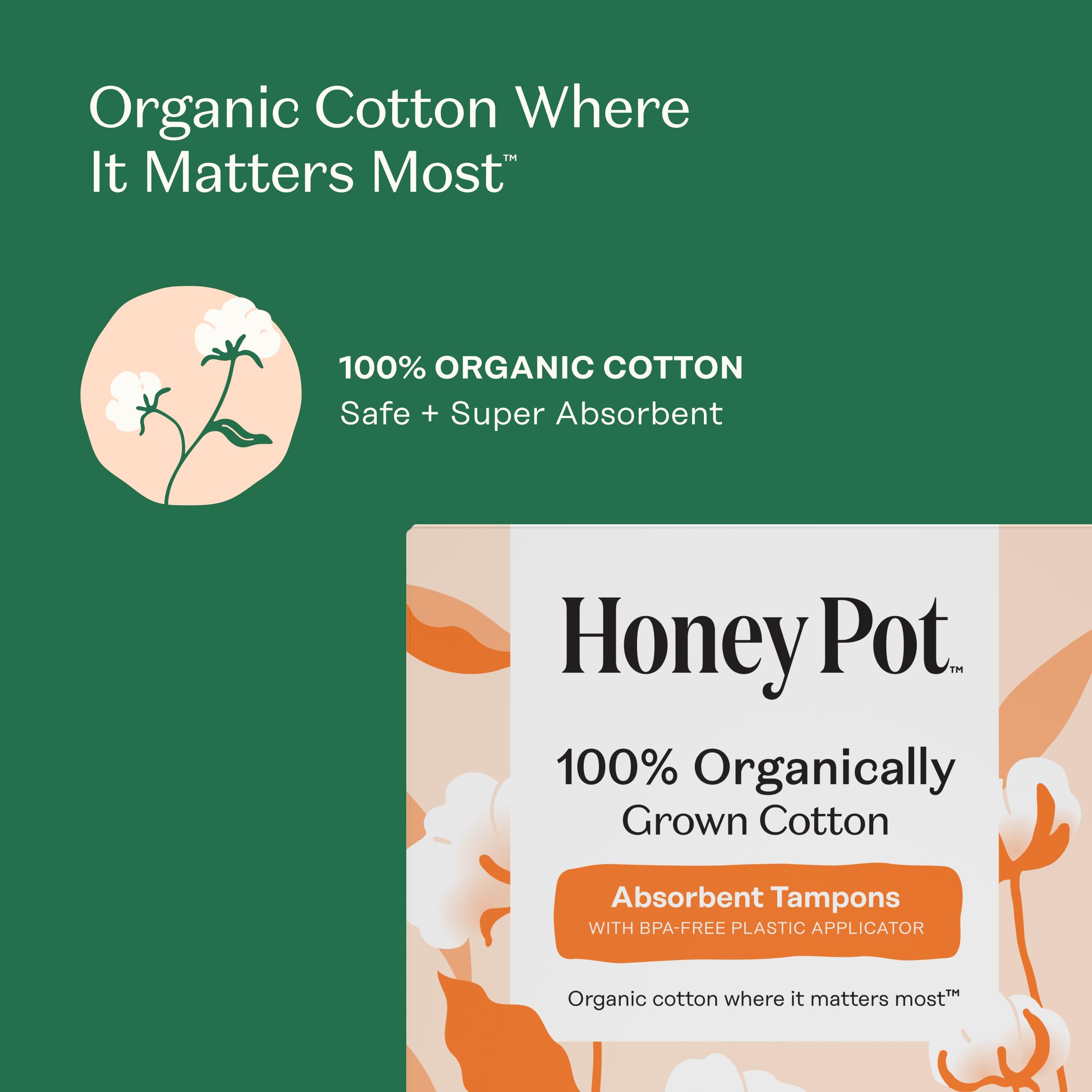 Tampon The Honey Pot en multipack 3 paquets, praticité quotidienne