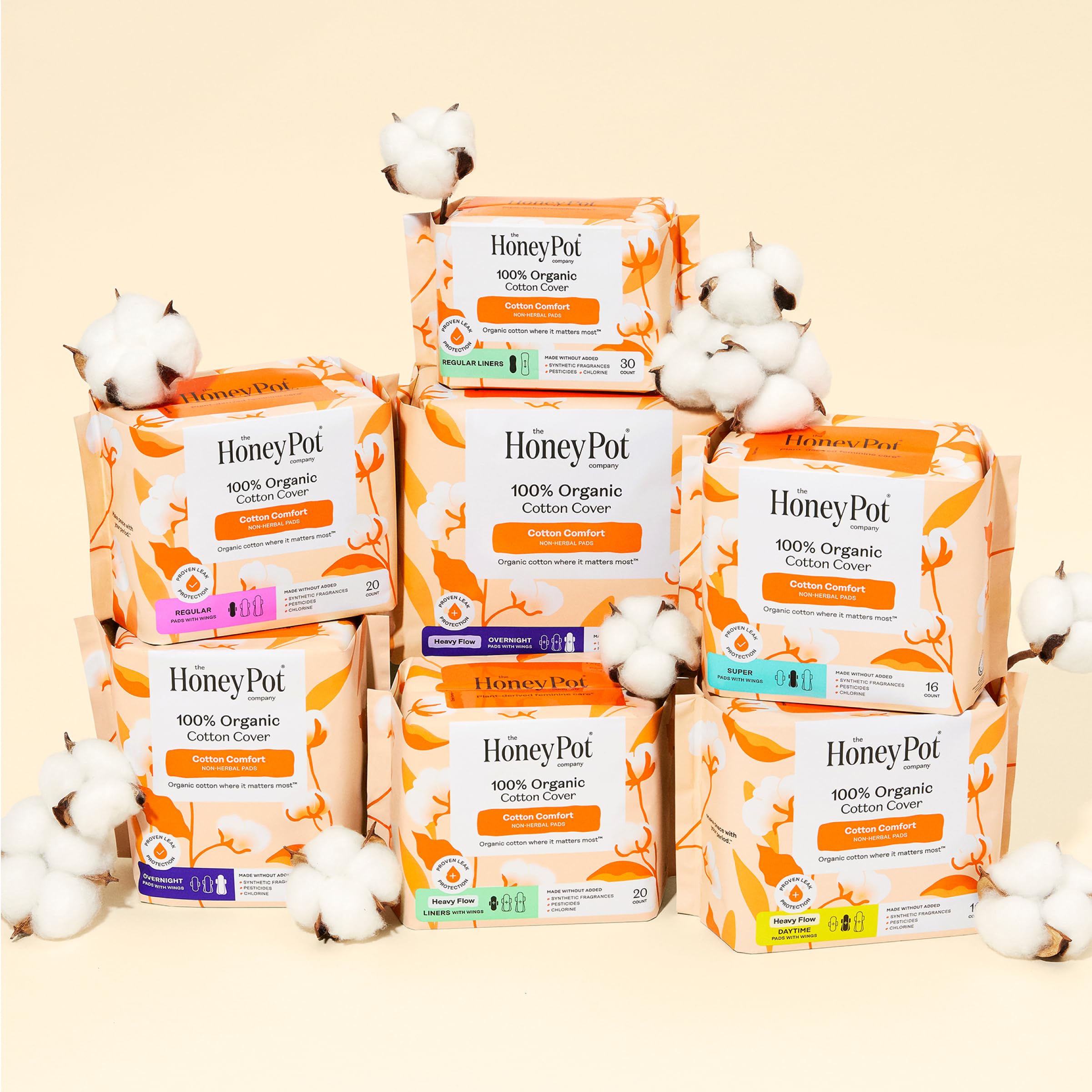 The Honey Pot Company protections douces et efficaces avec ailes.