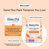Tampon The Honey Pot régulier en coton bio pour protection naturelle