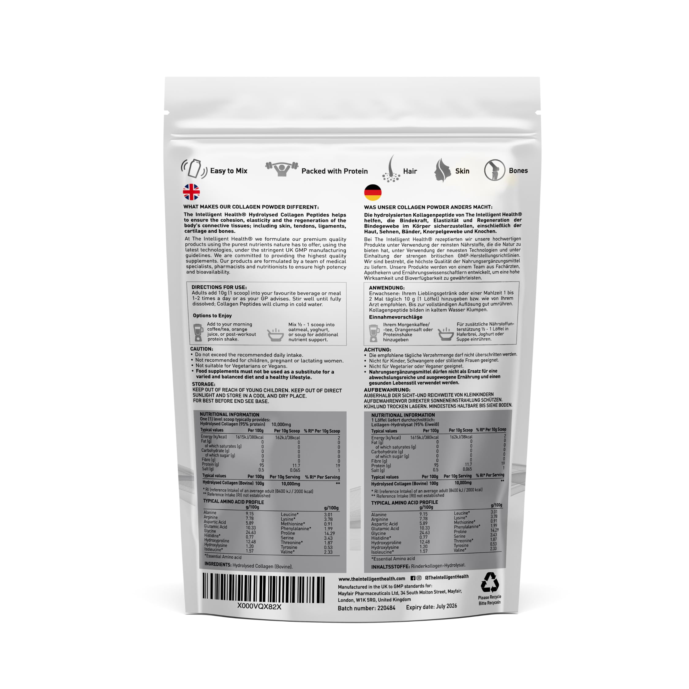 The Intelligent Health – Cuillère-doseuse pour des portions précises de collagène.