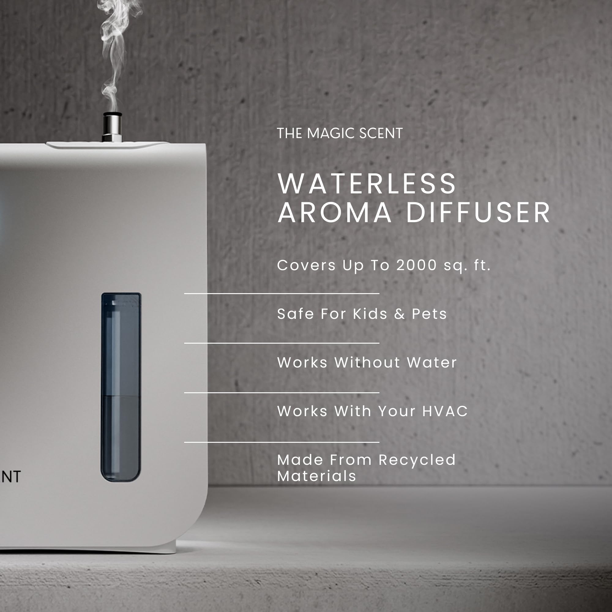 The Magic Scent sans eau, diffusion propre et sans résidu