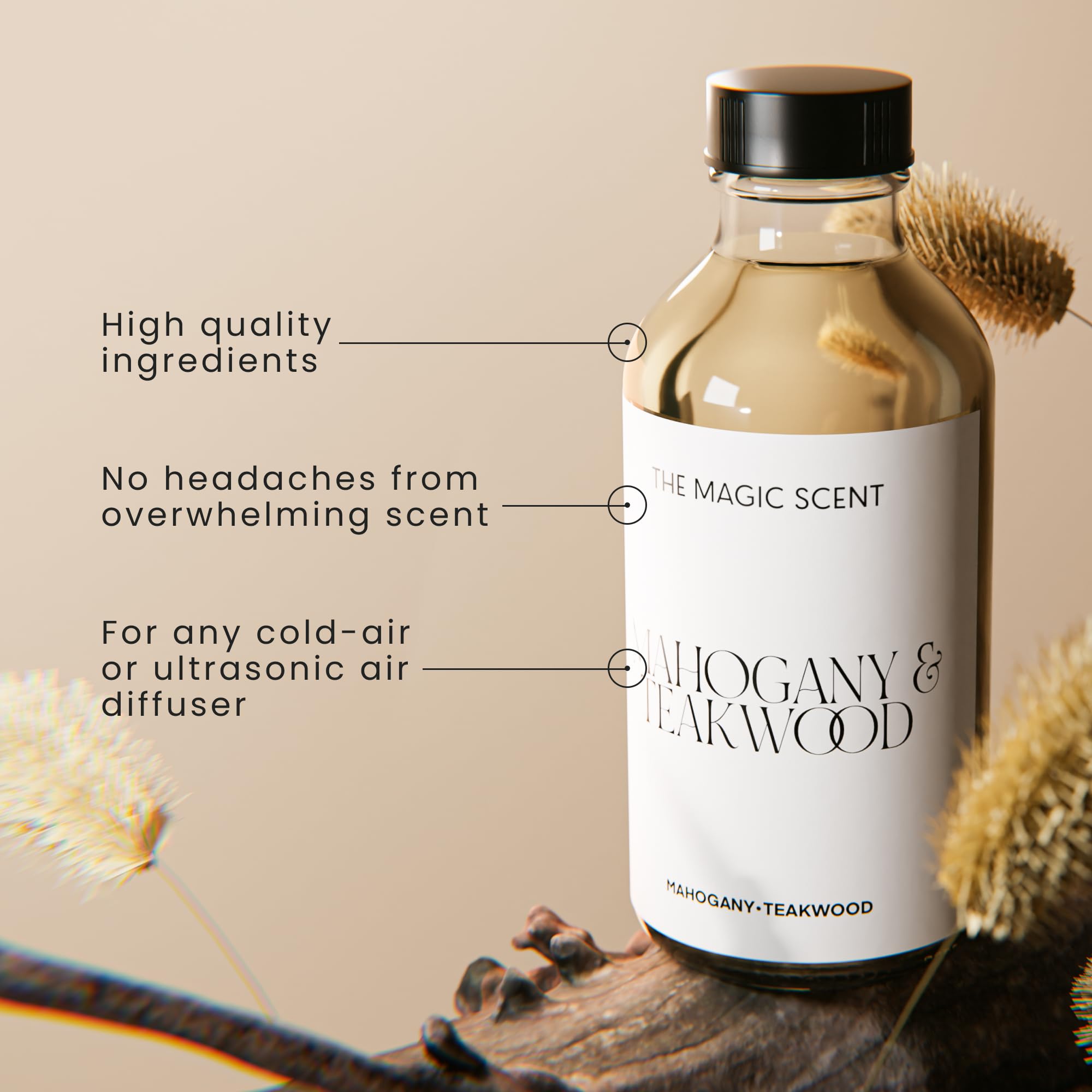 The Magic Scent huile diffuseur acajou-teck avec notes de vétiver et lavande
