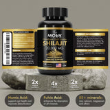 Boîte THE MONK Shilajit, offre deux mois d'utilisation pratique.