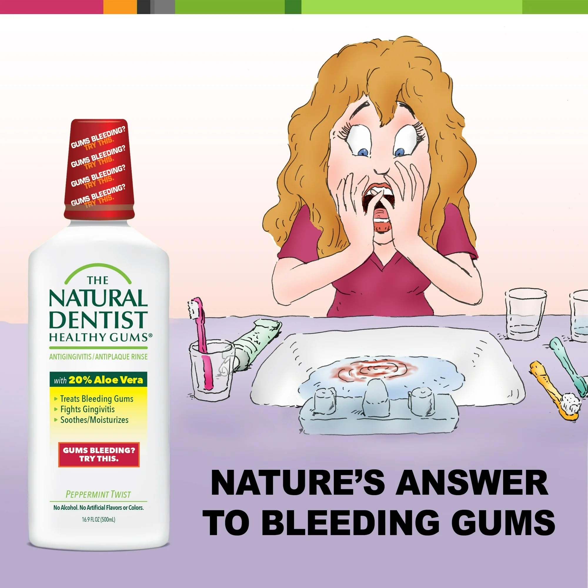 Pack multi The Natural Dentist rinçage gencives menthe pour usage quotidien