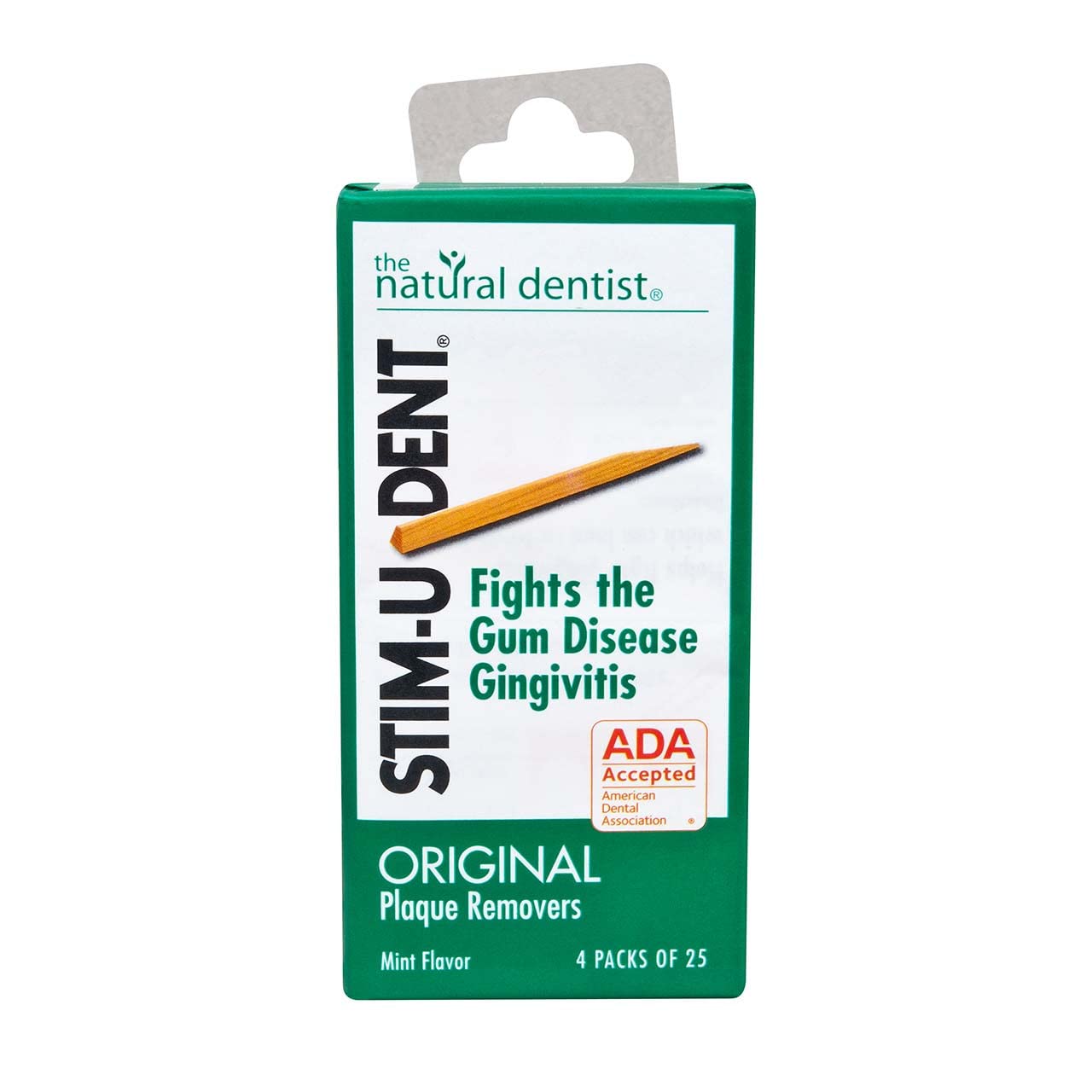 The Natural Dentist Stim U Dent Original Mint – boîte 4 paquets et fraîcheur durable.