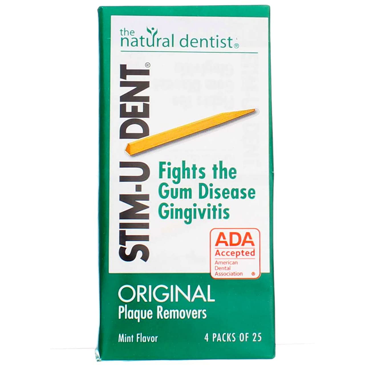 Stim U Dent Original Mint – utilisation entre dents pour nettoyage précis.