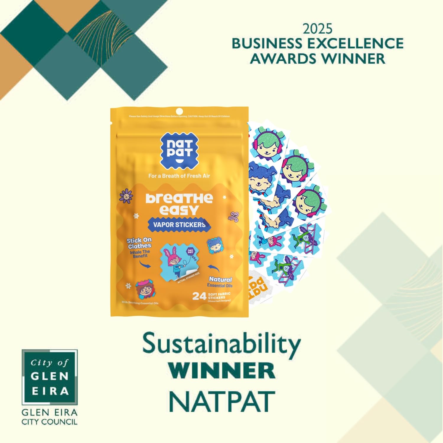 NATPAT Patch congestion diffuseur d'huile, soulagement doux pour toute la famille.