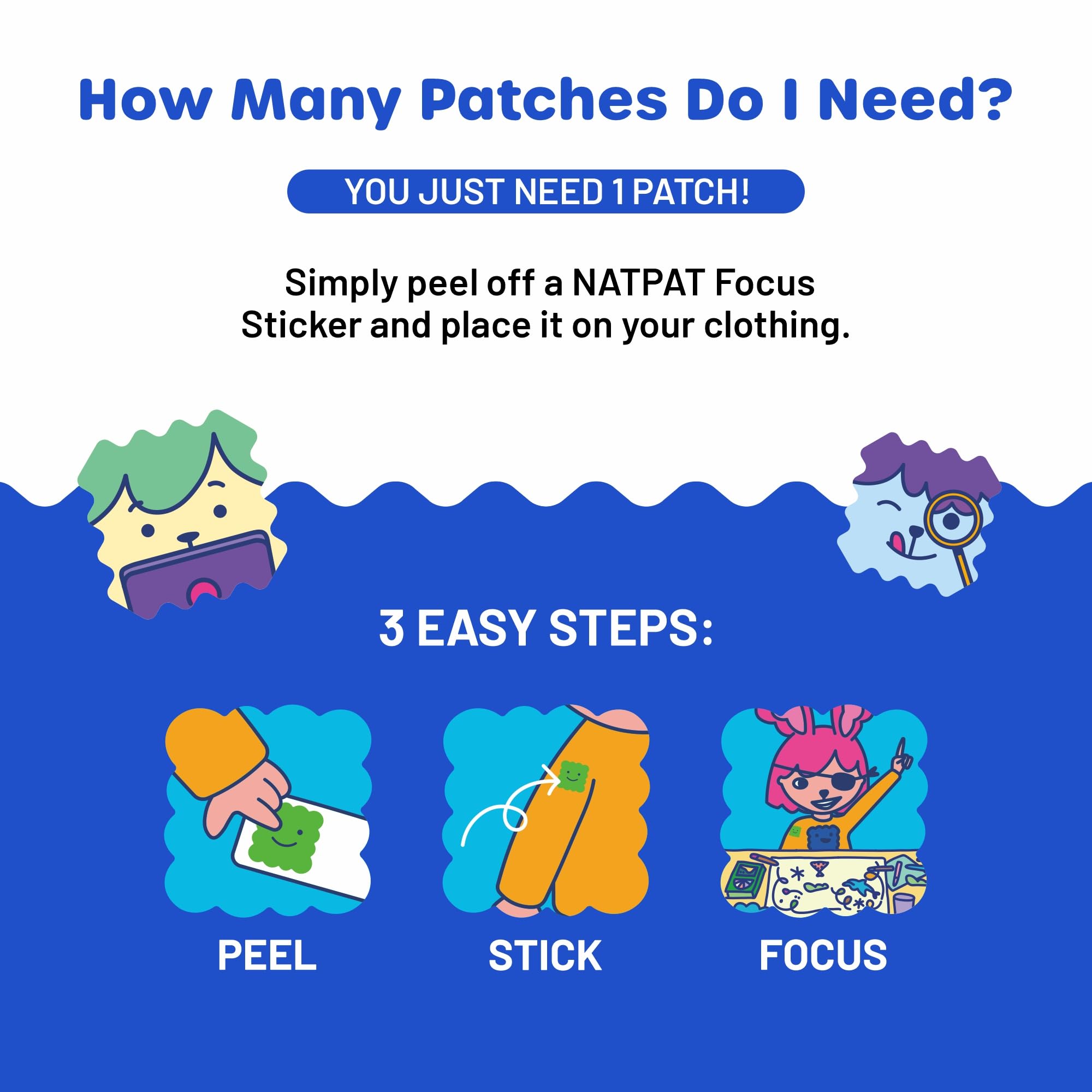 NATPAT Focus Patch usage familial, sécurité et simplicité pour l'école.
