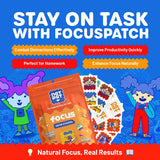 NATPAT Focus Patch avec visage souriant, approche ludique pour les enfants et la concentration.