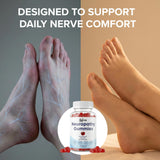Flacon The Nerve Brand montrant acide alpha-lipoïque 600 mg dans les gummies.