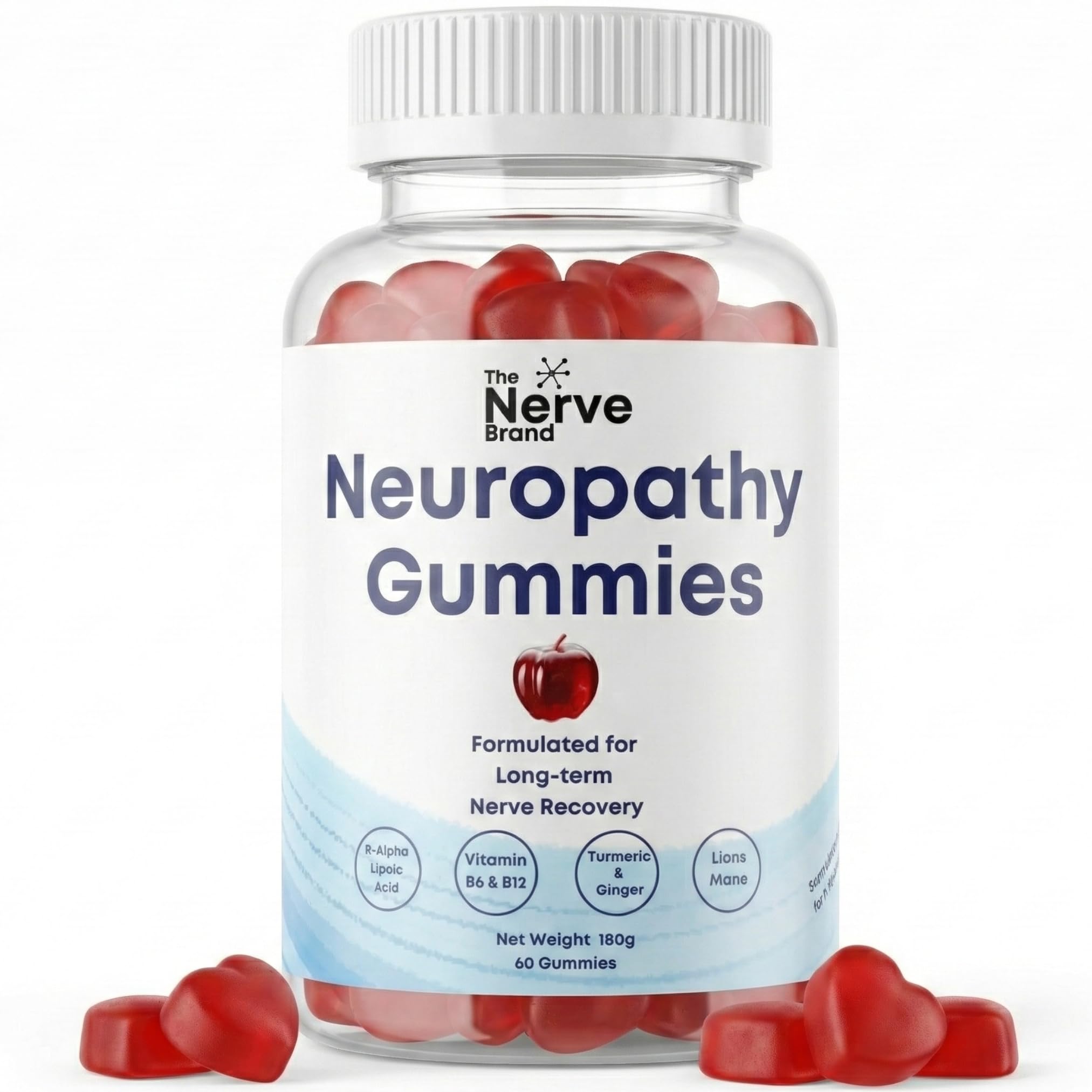 The Nerve Brand gummies dans emballage pratique pour usage quotidien.