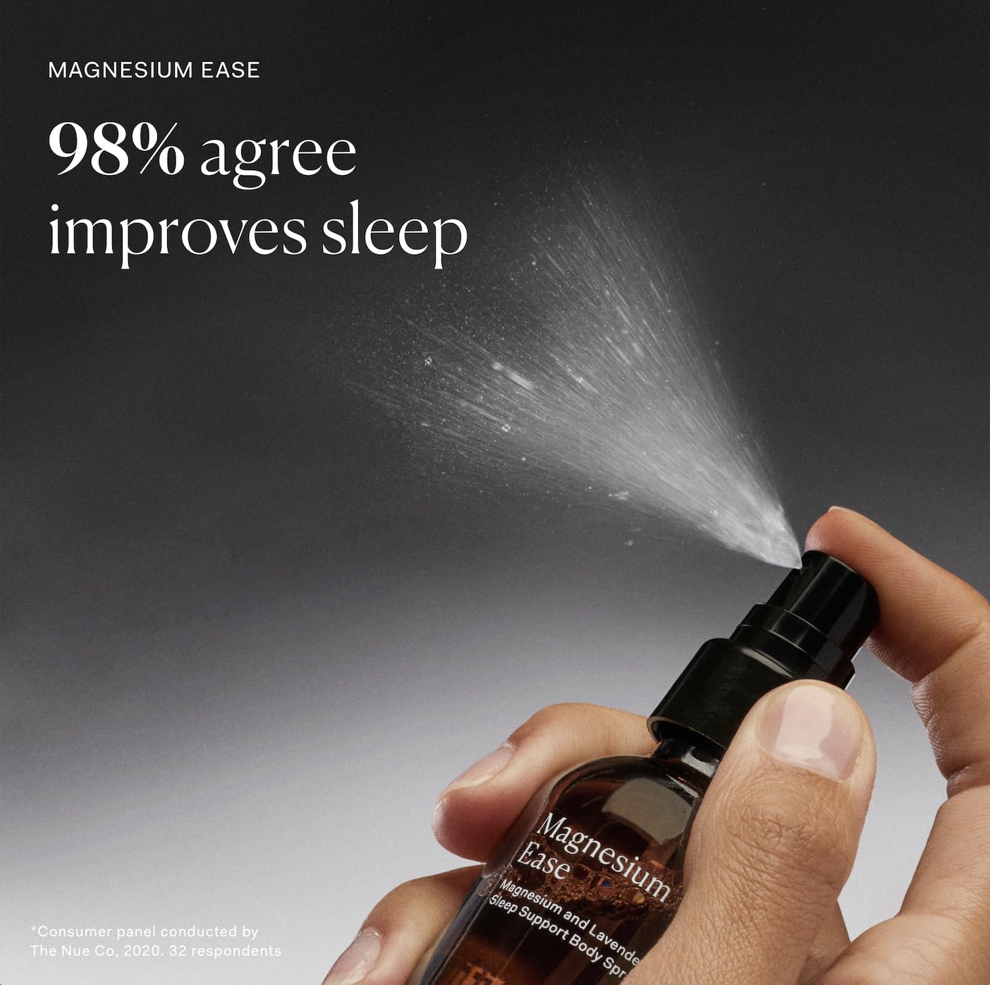The Nue Co Magnésium Ease Spray peut s’appliquer sur les zones tendues après l’effort.