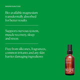 The Nue Co Magnésium Ease Spray – flacon 60 ml facile à utiliser.