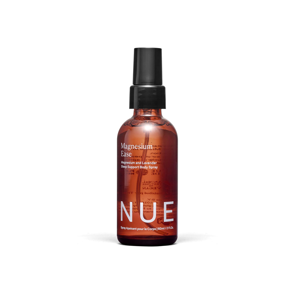The Nue Co Magnésium Ease Spray, lavande et arnica, pour la détente musculaire.