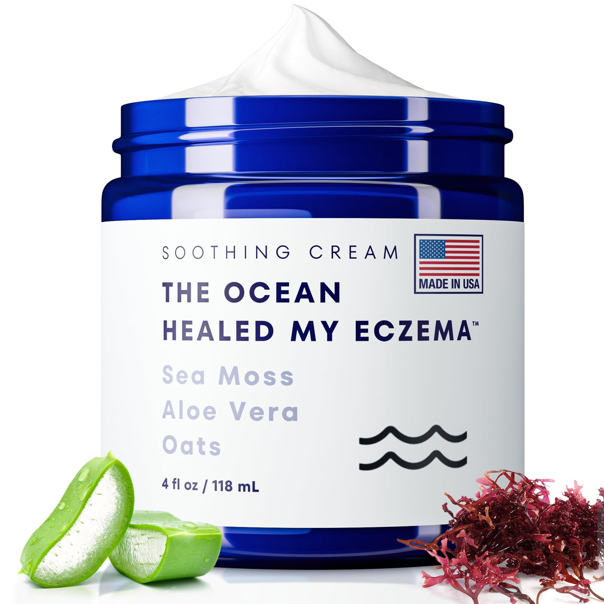 The Ocean Healed My Eczema – Crème apaisante pour eczéma en pot, soulagement durable.
